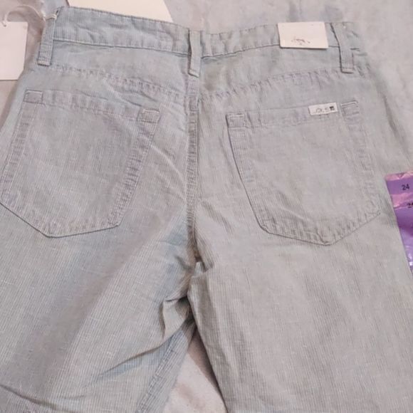 Joe's Jeans Light Blue and White Pinstripe‎ Skinny Jeans Sz W24 Slim Fit - Picture 3 of 12